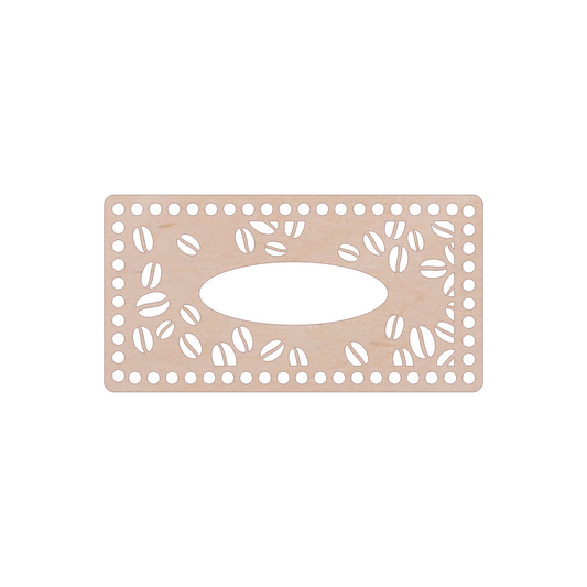 Holzdeckel Taschentücherbox 24x12,5 cm (Kaffee)