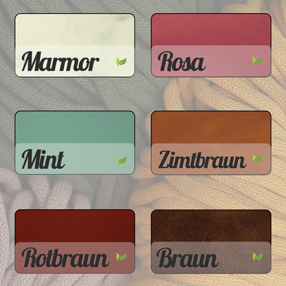 75×20 mm – Personalisierte Namens‑Labels mit Schrauben (Chicago‑Screws), Kunstleder | für Pullover‑Saum & Taschen