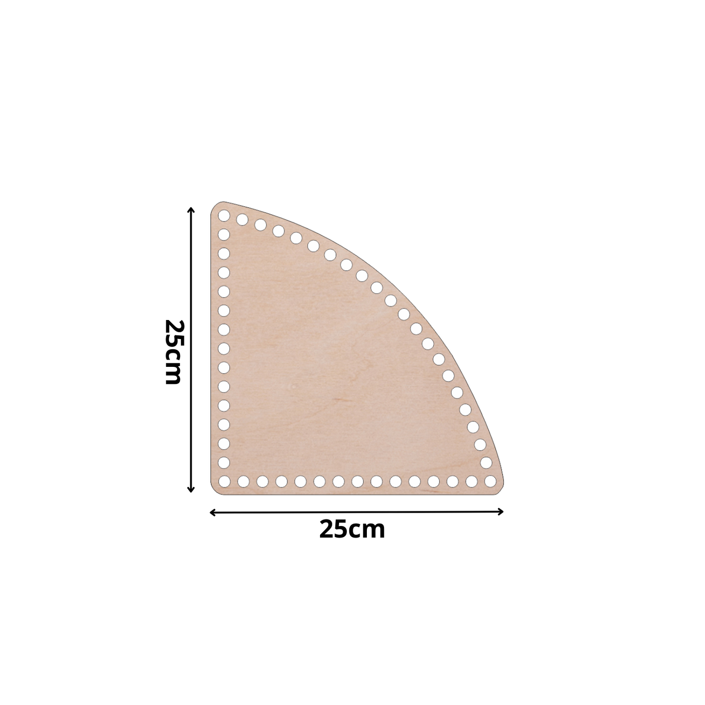 Korbboden für Häkelkörbchen Eck Ø 25 cm