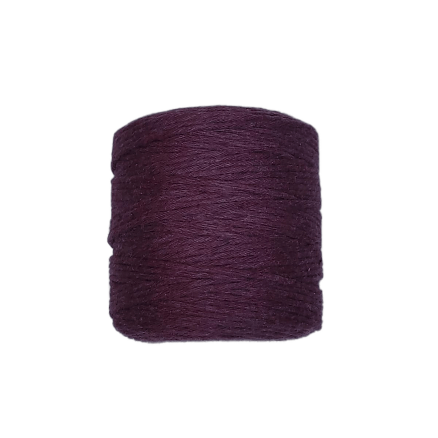 Makramee-Schnur aus Baumwolle - Rotwein (3 mm order 5 mm)