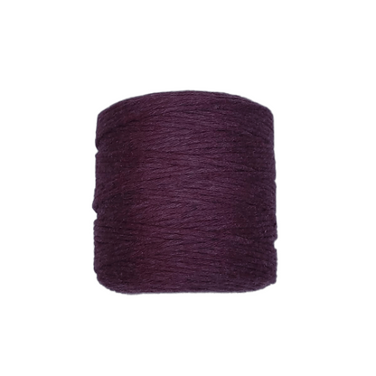 Makramee-Schnur aus Baumwolle - Rotwein (3 mm order 5 mm)