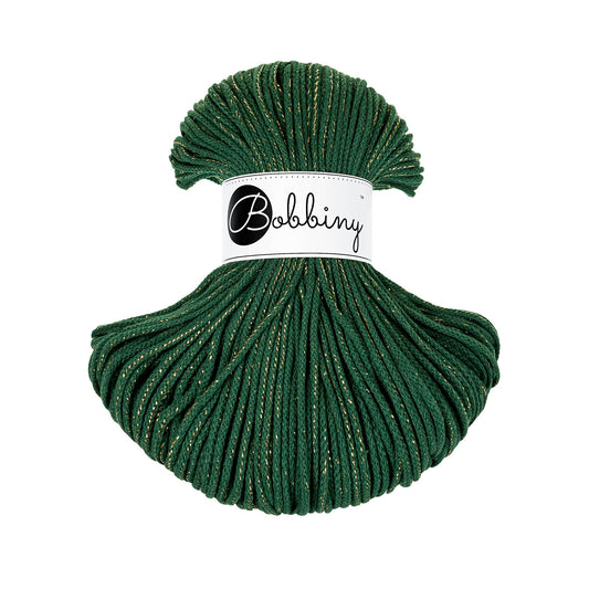 Bobbiny Flechtkordel Golden Pine Green Ø 3 mm